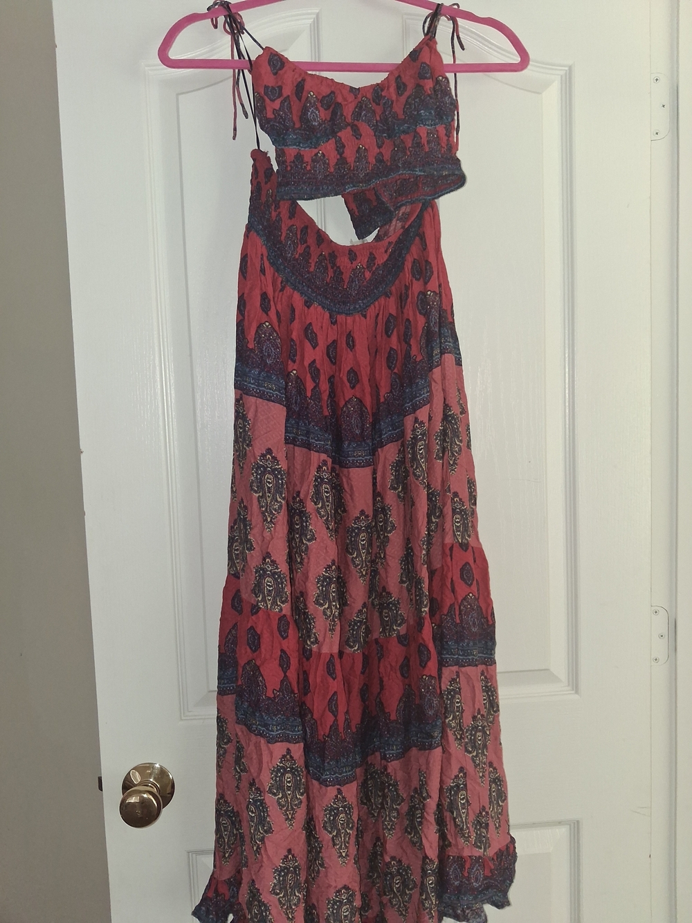 2 Piece Set Free People Intimately Printed Patchwork RARE SeT - Picture 2 of 8